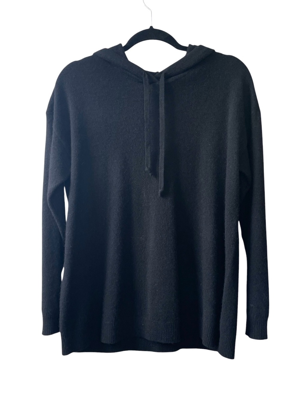 Saks Fifth Avenue Black Label Cashmere Hooded Crewneck Sweater S